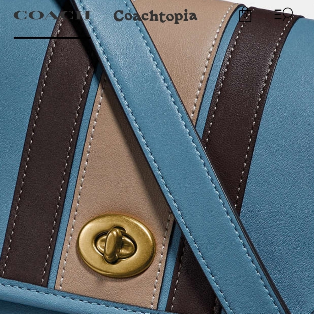 Coach Varsity Stripe Rambler crossbody purse. - Picture 5 of 16